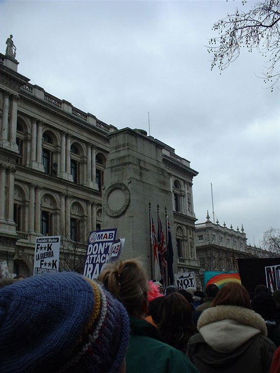 Marchers past the Cenotaph